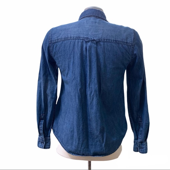 Joe Fresh Blue Denim Longs Sleeves Size XS - Picture 3 of 9